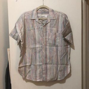 Frank & Eileen Rose Linen Button Up